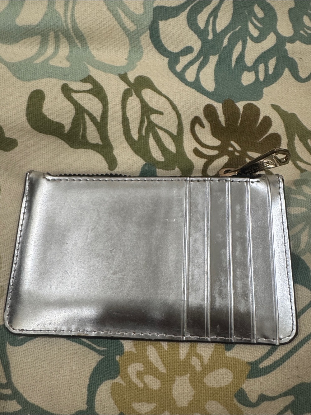 Aimee Kestenberg Metallic Silver Card Pouch